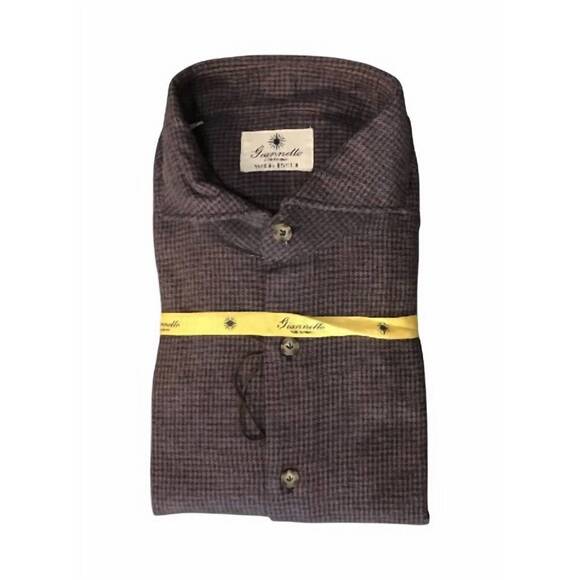 NEW GIANNETTO PORTOFINO men's button down shirt in purple
